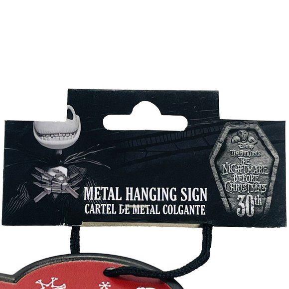 Oogie Boogie Man Nightmare Before Christmas Metal Embossed Sign Ornament 30th - Picture 4 of 6